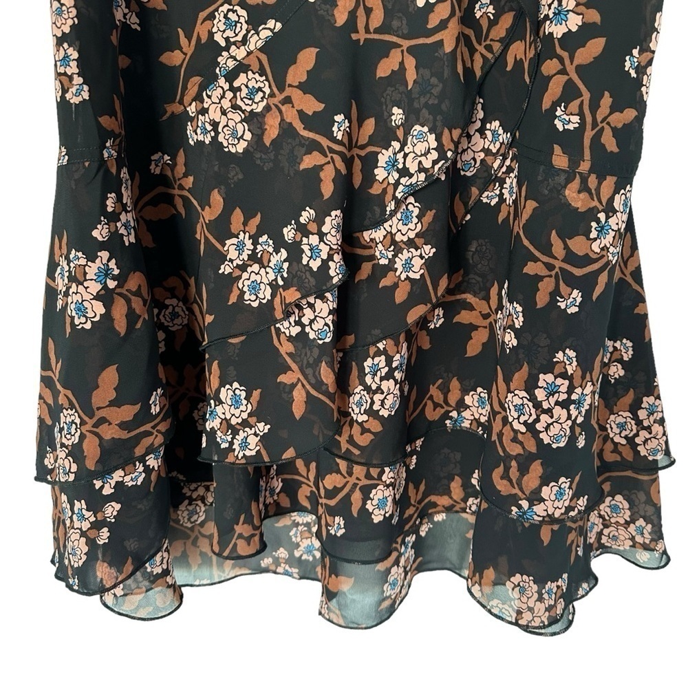 SCOTCH & SODA WOMENS FLORAL ASYMMETRICAL FLOWY FISHTAIL MAXI SKIRT XS  NWOT - Picture 2 of 10